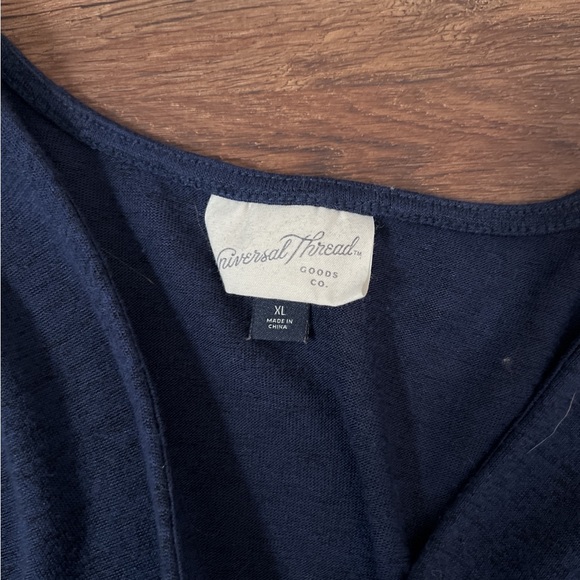 Faux Wrap Tank Navy XL - Picture 3 of 4